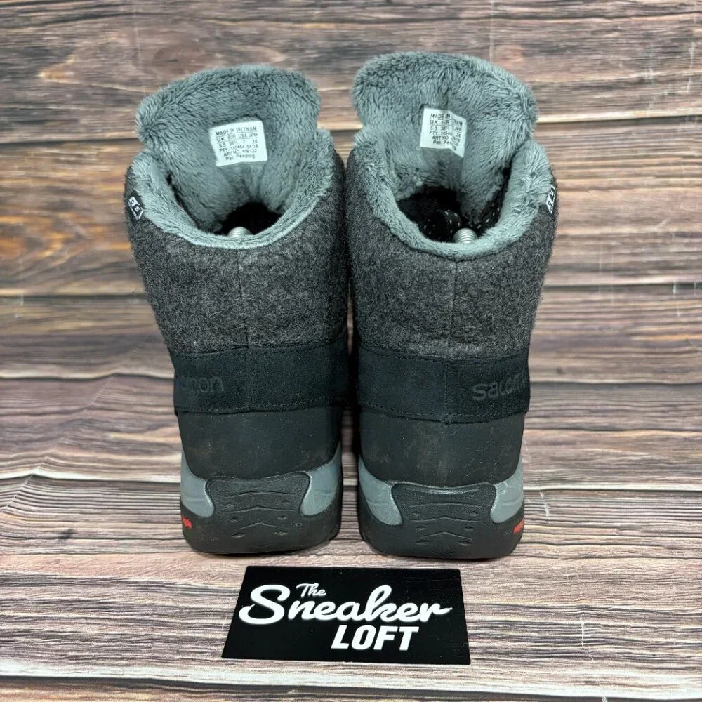 Salomon Ellipse Freeze CS Waterproof Women's Winter Boots Black‎ Suede Size 7